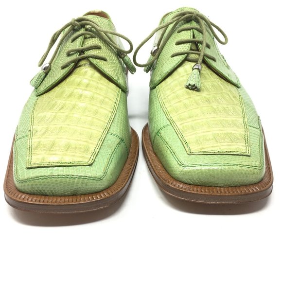 NEW David Eden Oxfords Shoe Size 9 Green Crocodile